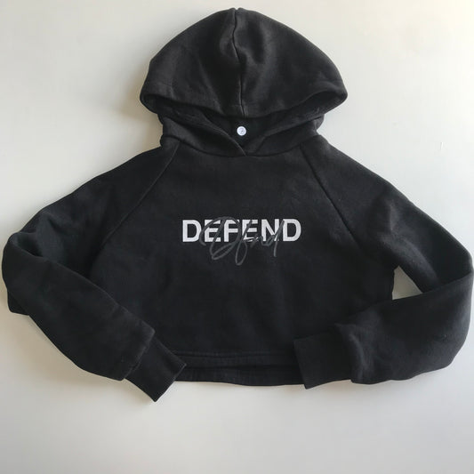 Defend Cropped Hoodie Age 7