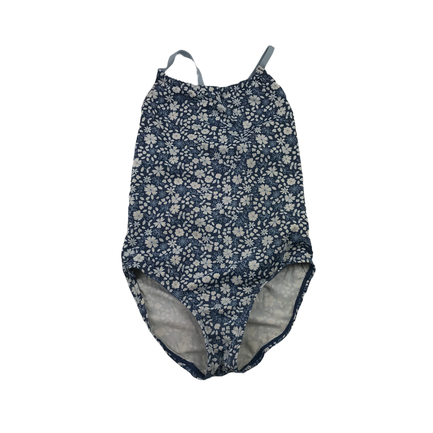 Navy Blue Floral Swimsuit Age 7