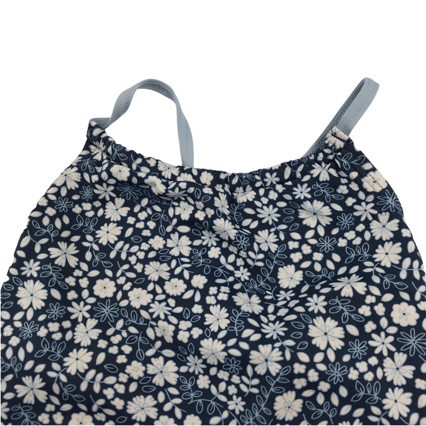 Navy Blue Floral Swimsuit Age 7