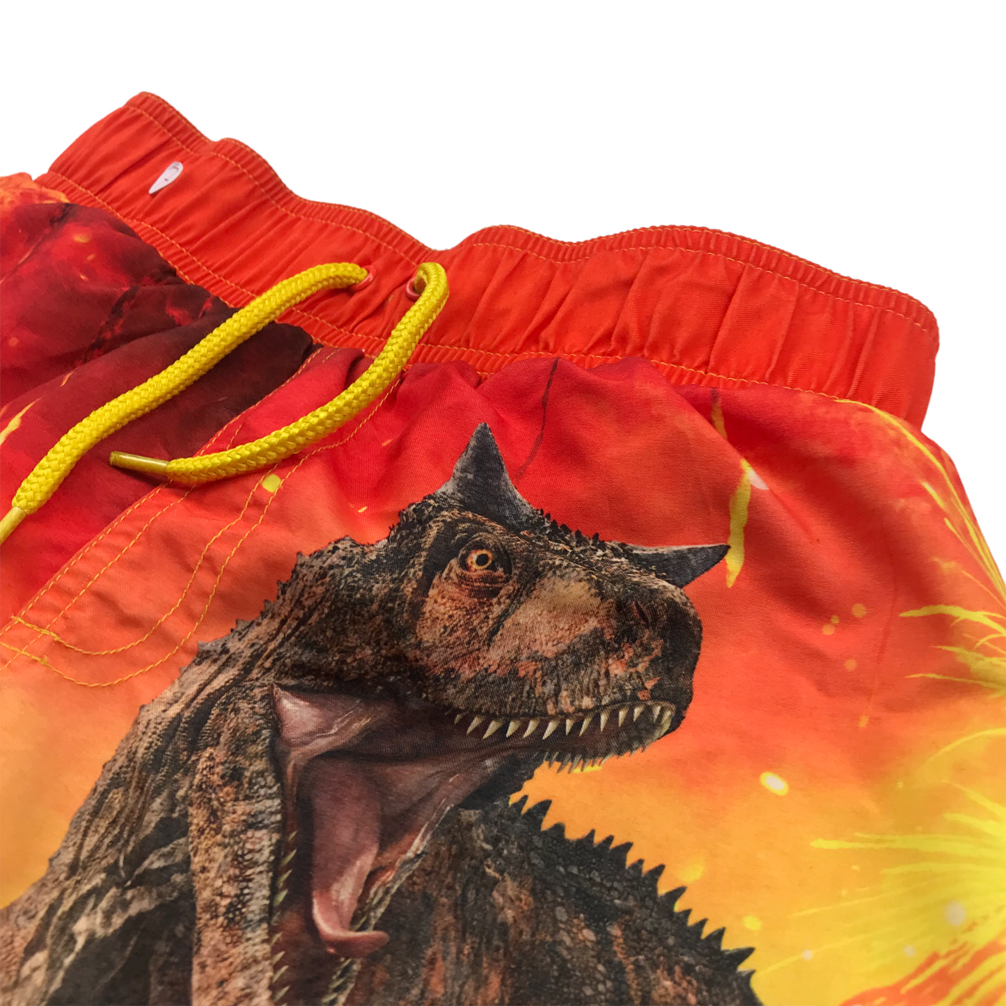 Primark Jurassic World Red and Orange Swim Trunks Age 7