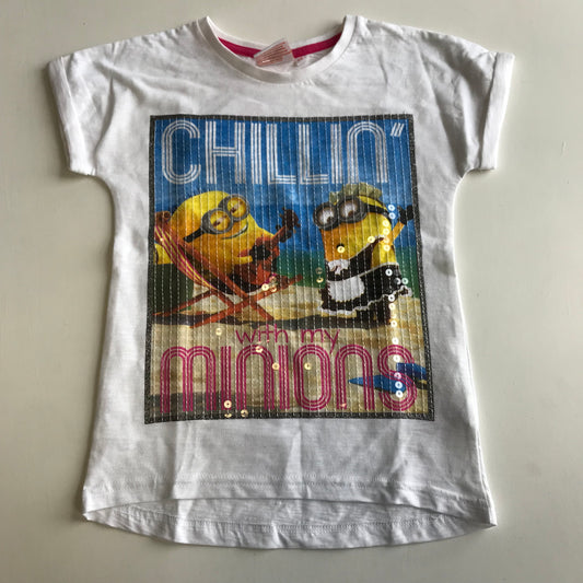 T-shirt - Sequin Minions - Age 7