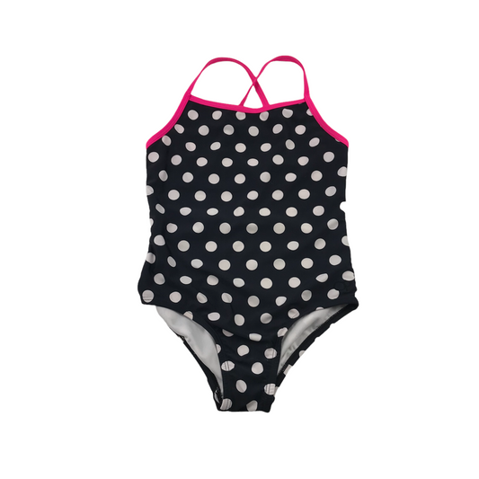 Op Navy Blue Polka Dot Swimsuit Age 7