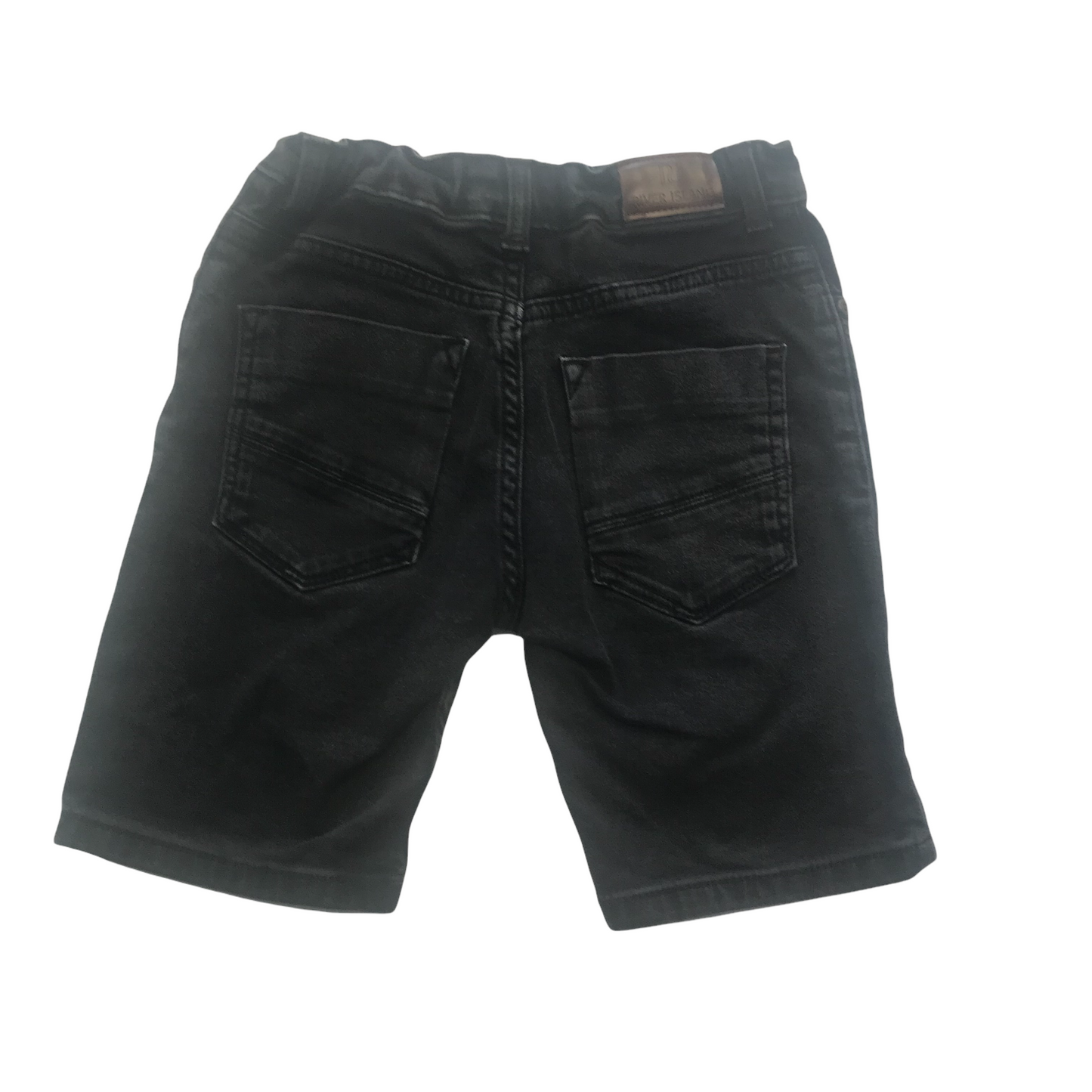 River Island Black Stretchy Denim Style Shorts Age 7