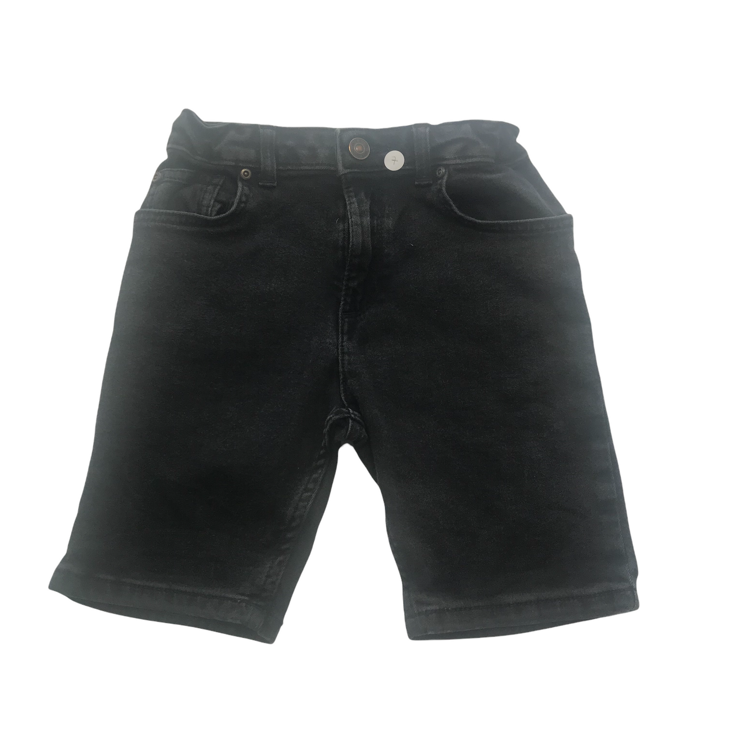 River Island Black Stretchy Denim Style Shorts Age 7