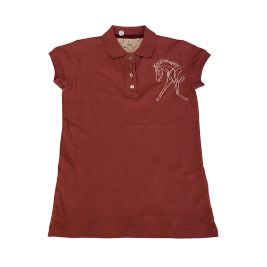 Horseware Vintage Rose Pink Polo Shirt Age 7