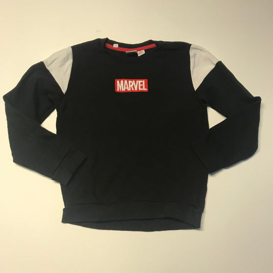 Black Marvel Print Sweatshirt Age 7