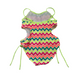 Zig Zag Pattern Multicolour Swimsuit Age 7