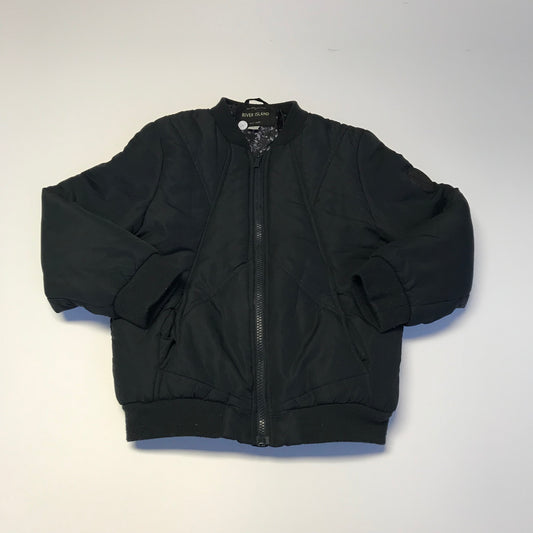 River Island Black Lightly Padded Bomber Jacket Age 7