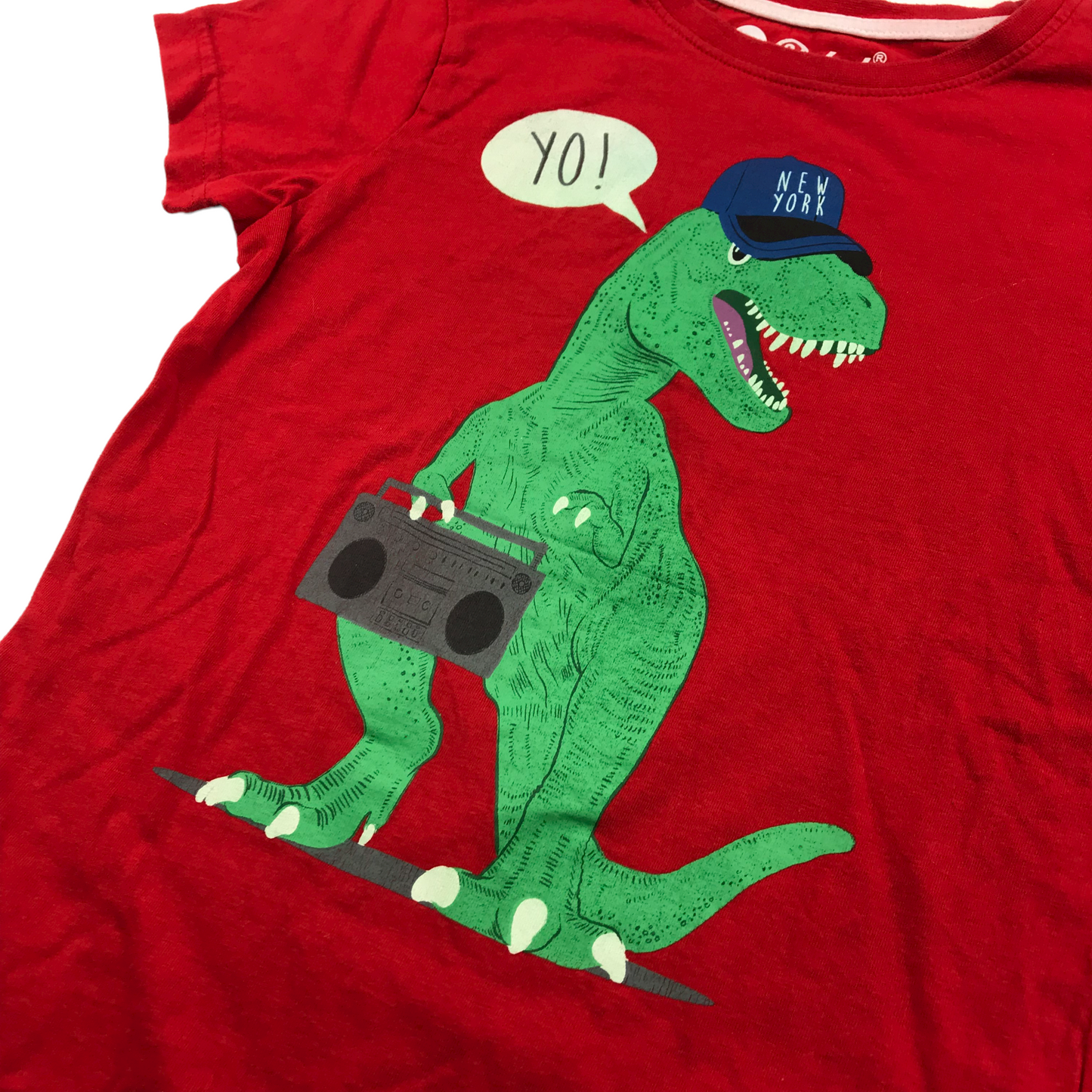 Primark Red Dinosaur T-shirt Age 7