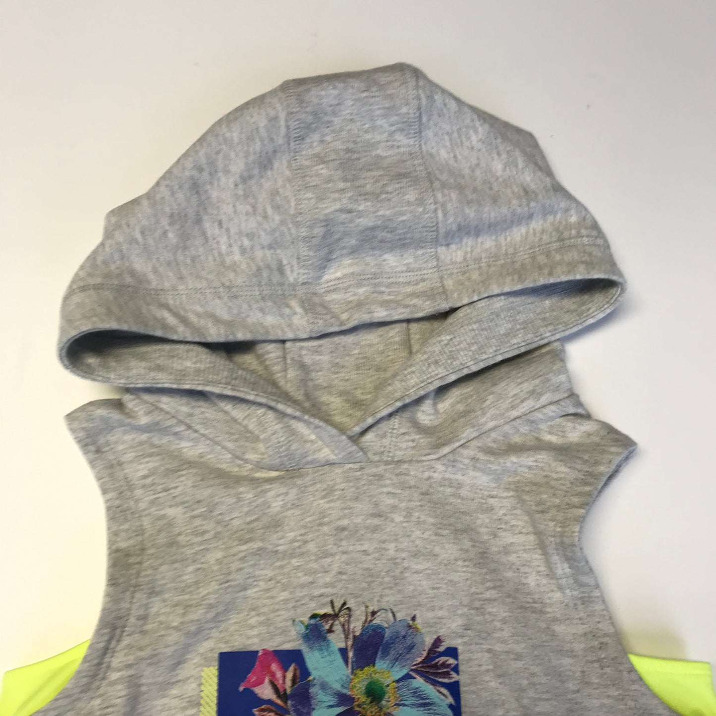 Next Grey Sleeveless Print Hoodie Age 7