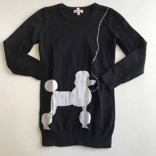 Jumper - Long Black with Poodle - Age 7