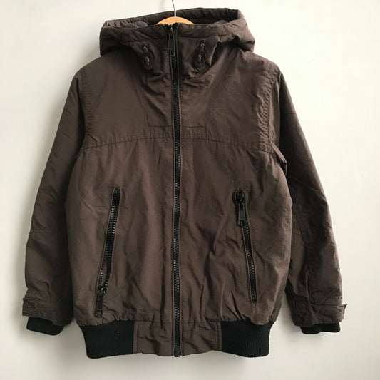 NEXT Brown Hooded Bomber Jacket Age 7