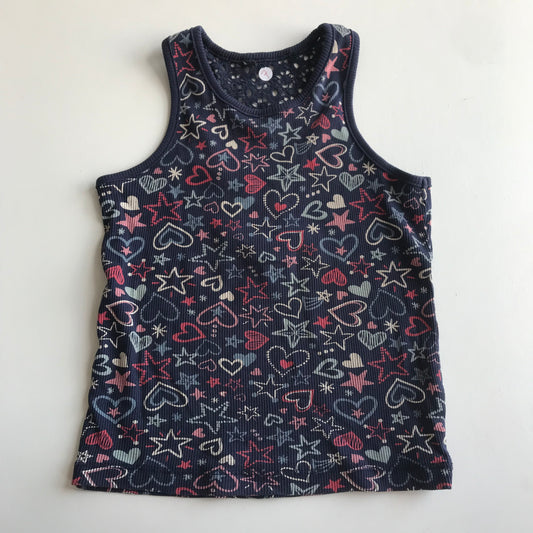 Navy Print top Age 7