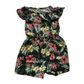 Black Floral Playsuit Age 7