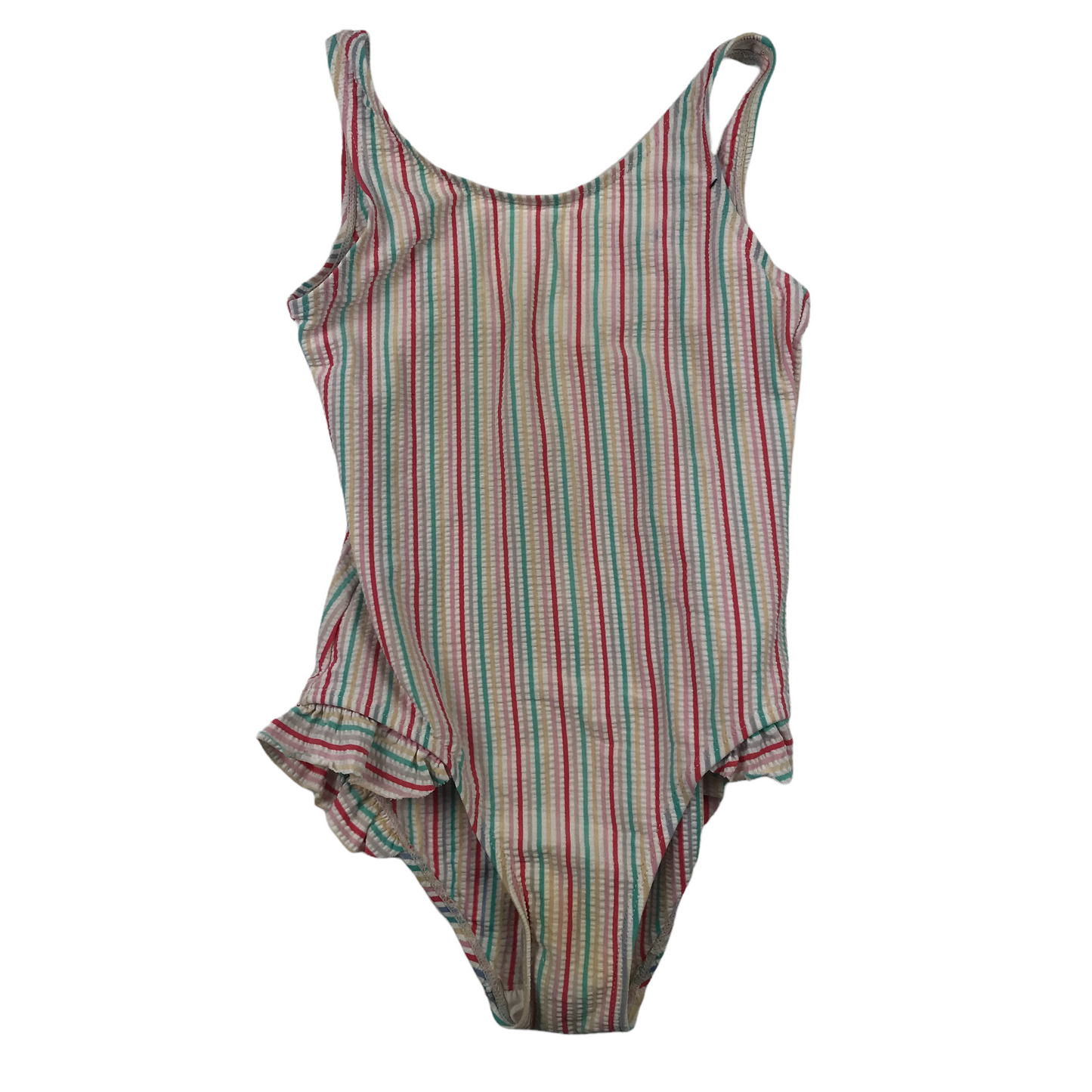 F&F Multicolour Stripy Swimsuit Age 7