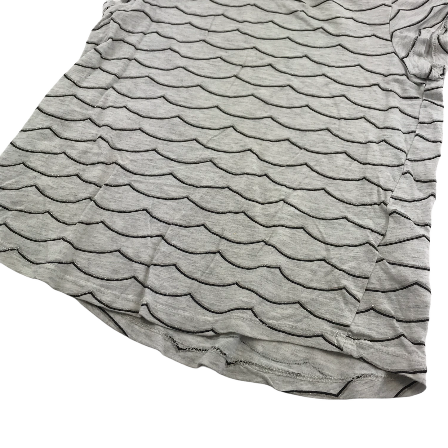 H&M Grey Wave Stripes T-shirt Age 7