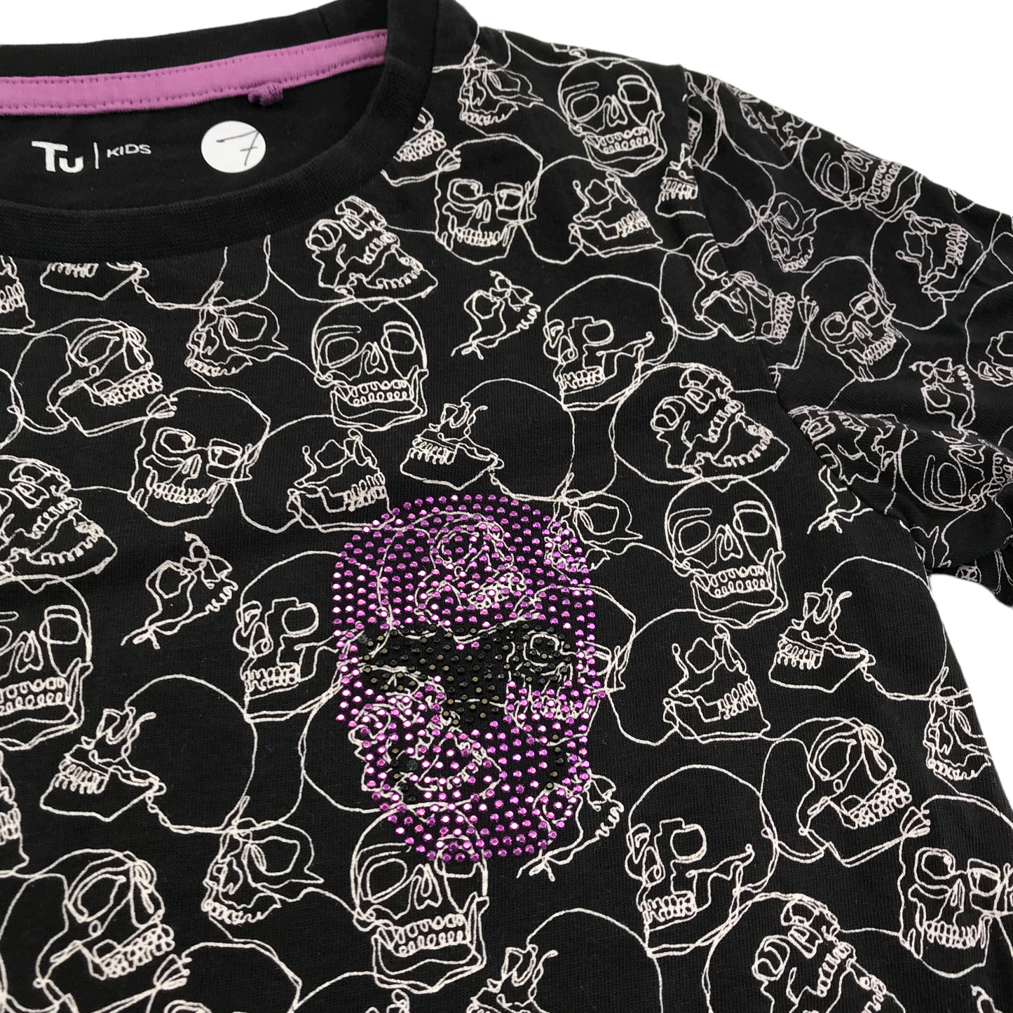 Tu Black Skulls T-shirt Age 7