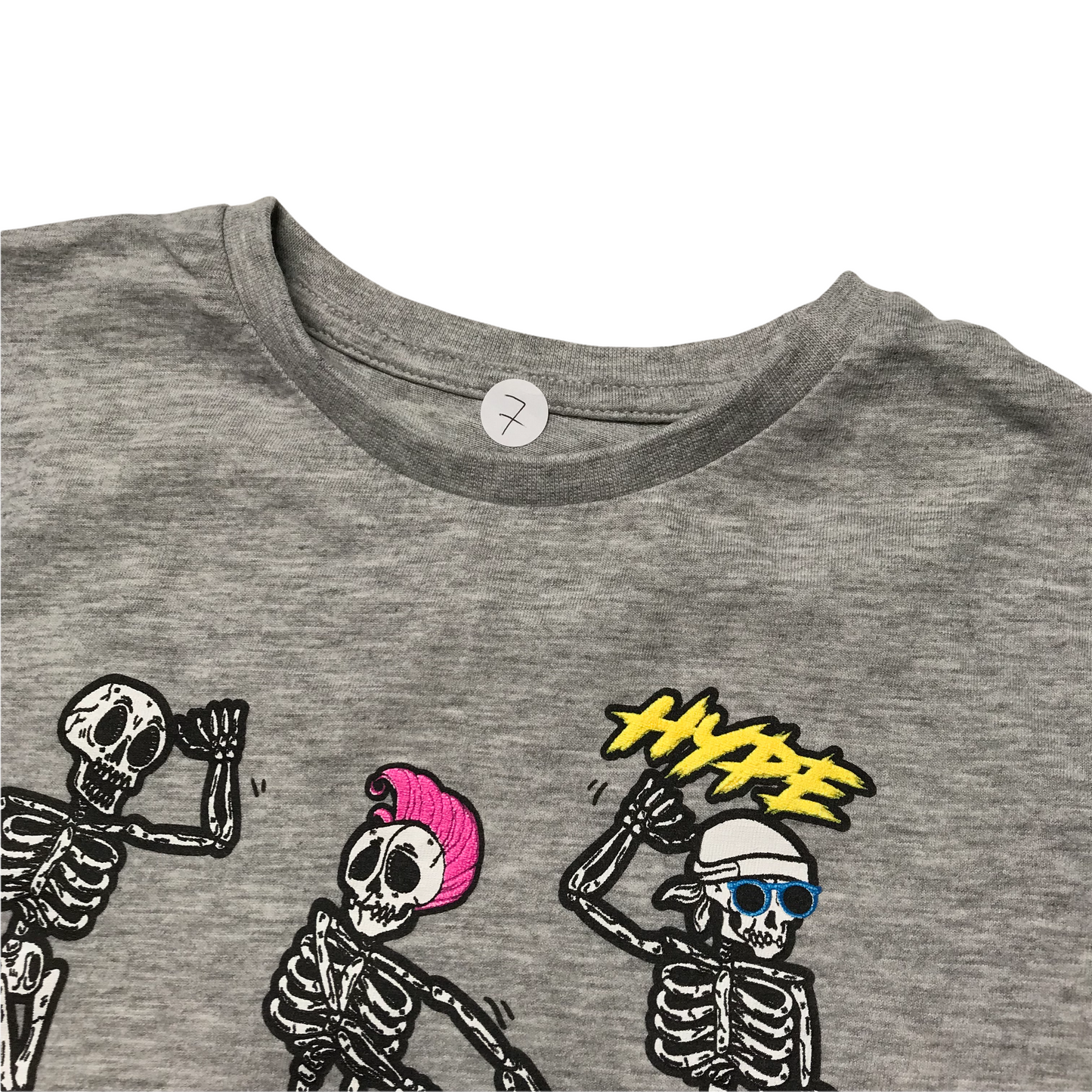 Next Grey Skeletons T-shirt Age 7