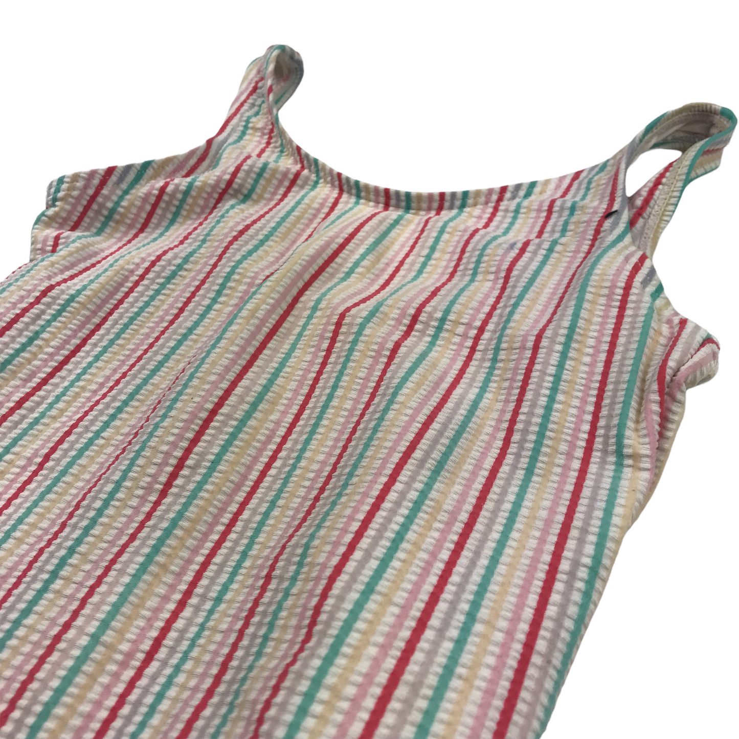 F&F Multicolour Stripy Swimsuit Age 7