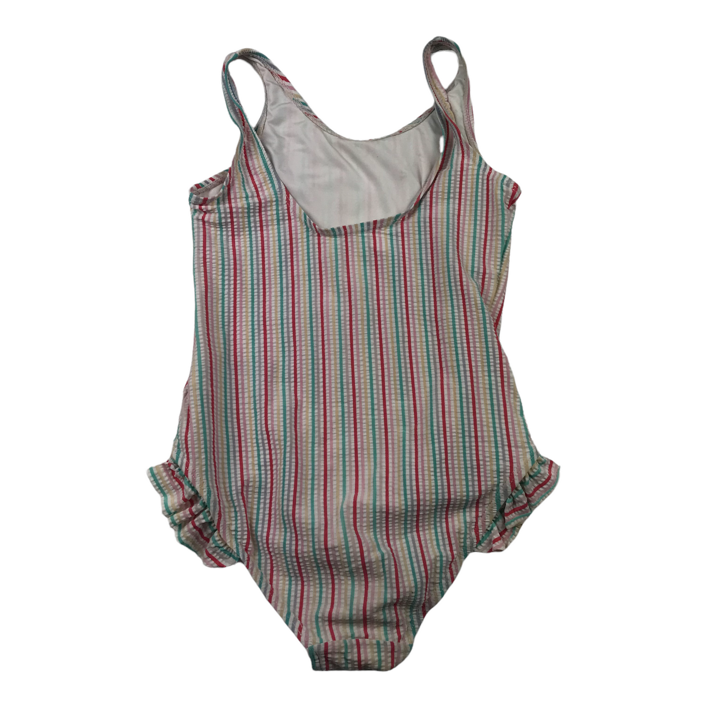 F&F Multicolour Stripy Swimsuit Age 7