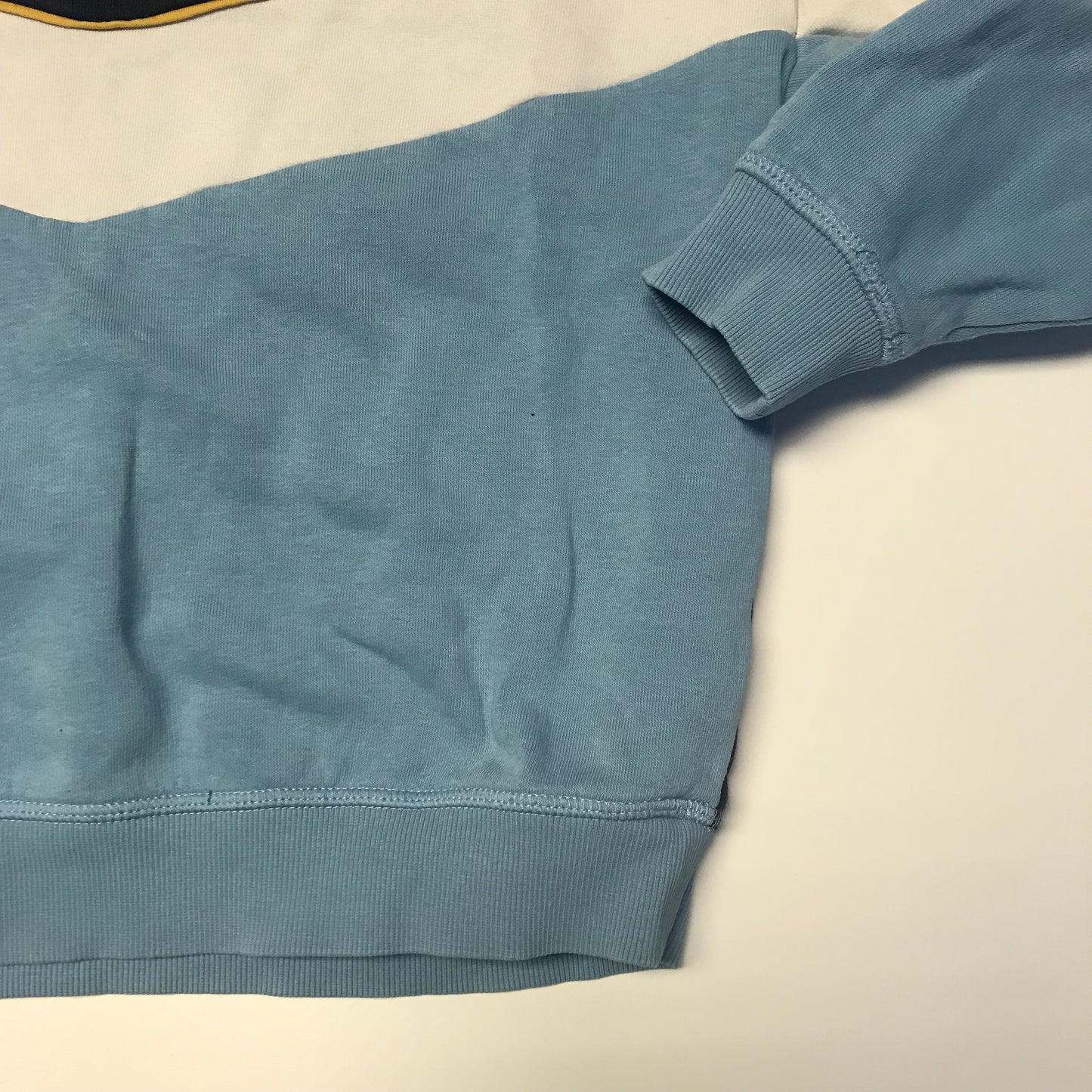 M&S Blue White and Navy Sweatshirt Age 7