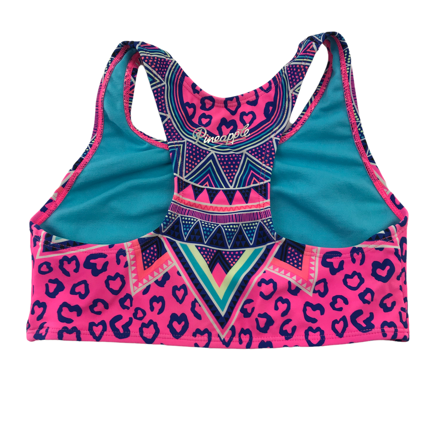 Pineapple by Debbie Moore Blue and Pink 2-piece Swimsuit Age 8
