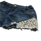 Primark Blue Floral Lace Denim Shorts Age 8