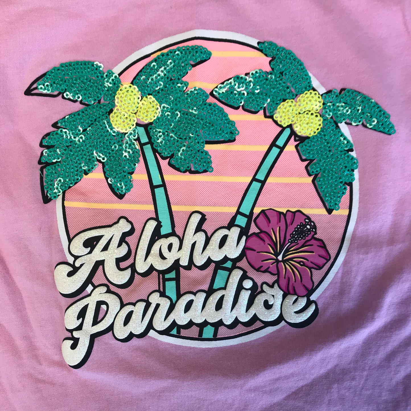 Primark Pink Aloha T-shirt Age 8