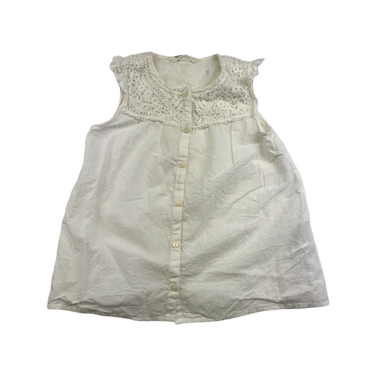 H&M White Lace Detailed Top Age 8