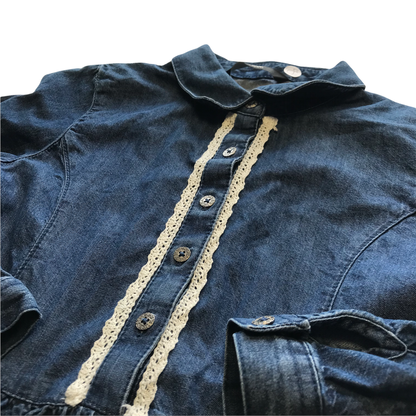 George Blue Denim Long Sleeve Dress Age 8