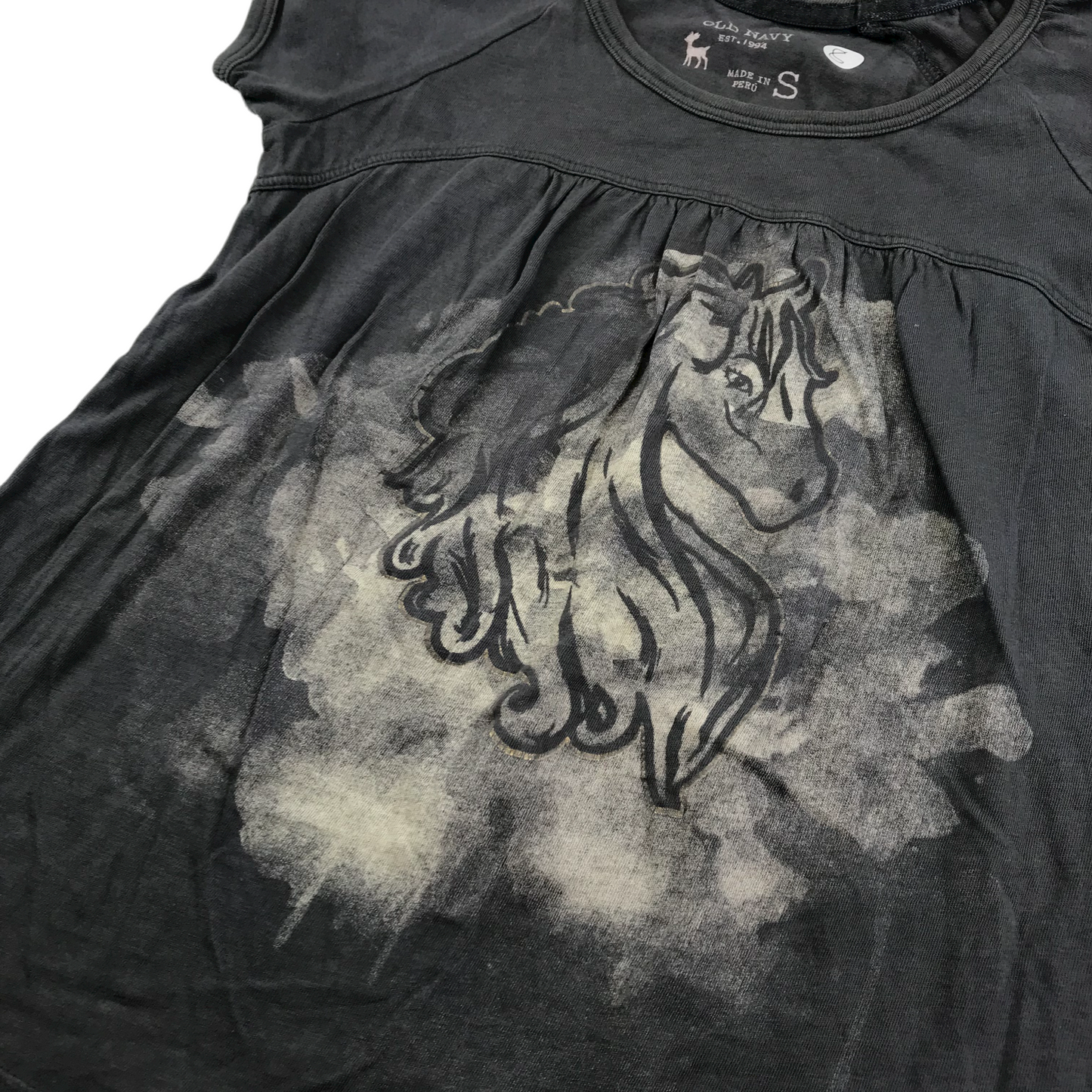 Old navy Grey Horse T-shirt Age 8