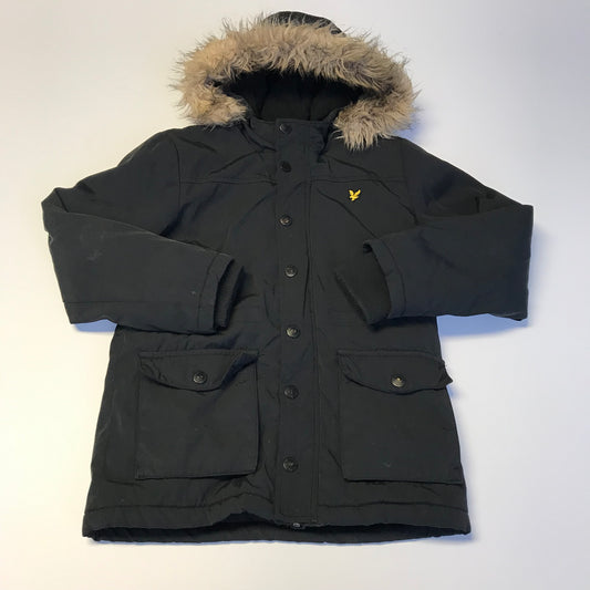 Lyle & Scott Black Parka Jacket Age 8