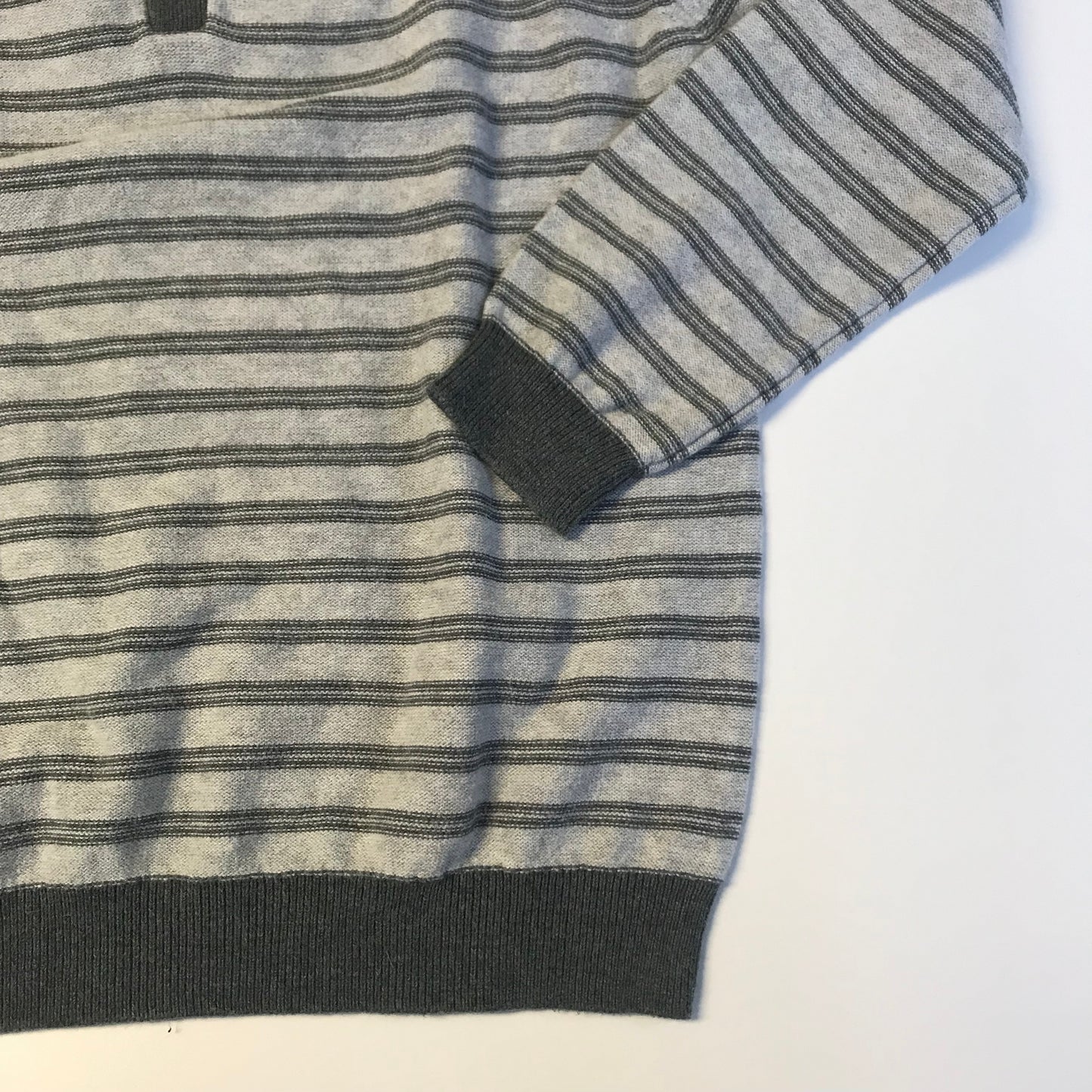 Matalan Grey Stripy Cotton Jumper Age 8