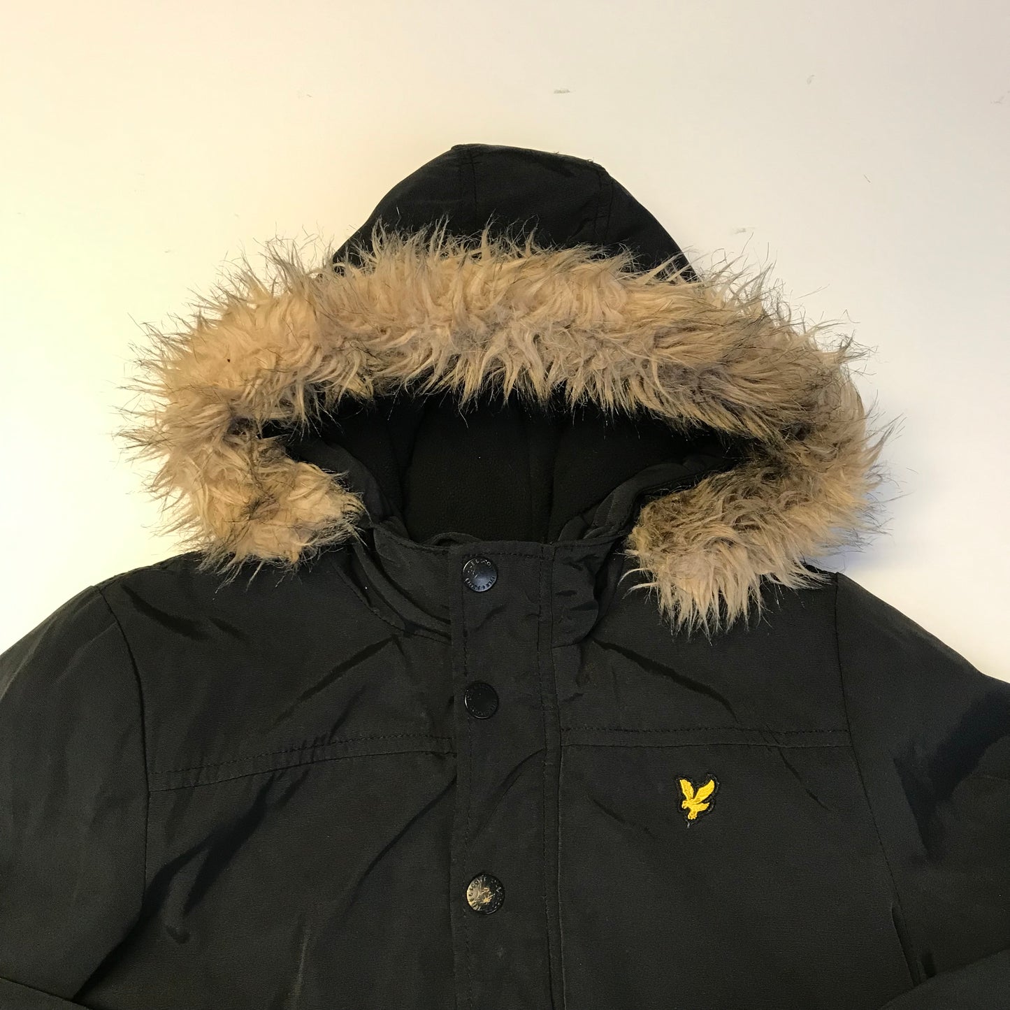 Lyle & Scott Black Parka Jacket Age 8