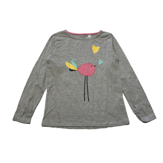 Vertbaudet Grey Bird T-shirt Age 8