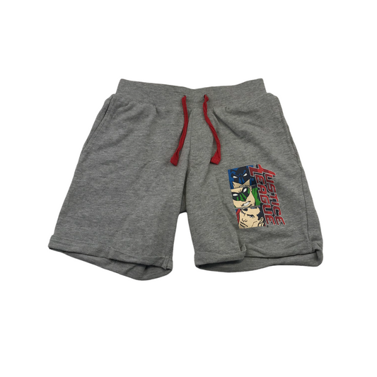 Justice League Grey Print Shorts Age 8