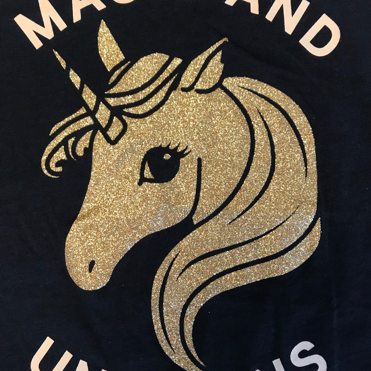 H&M Navy Unicorn T-shirt Age 8