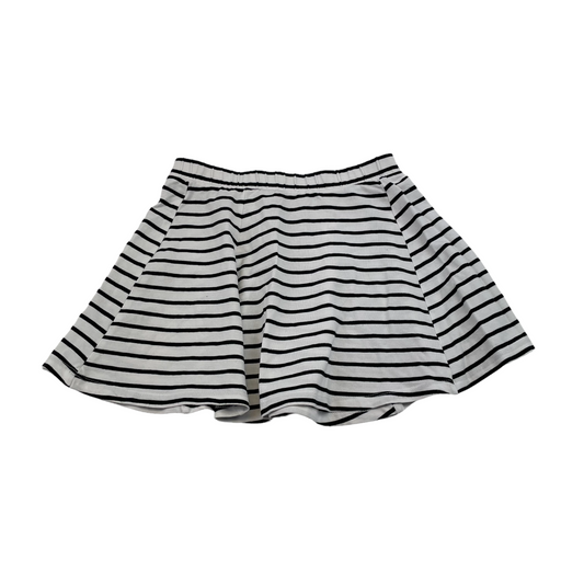 H&M White and Black Stripy Skirt Age 8