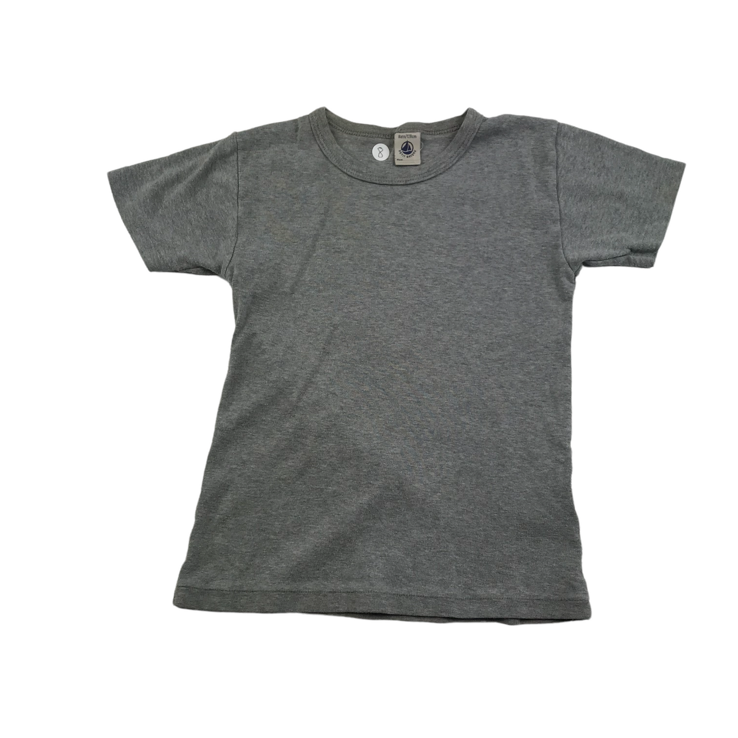 Petit Bateau Grey Plain T-shirt Age 8
