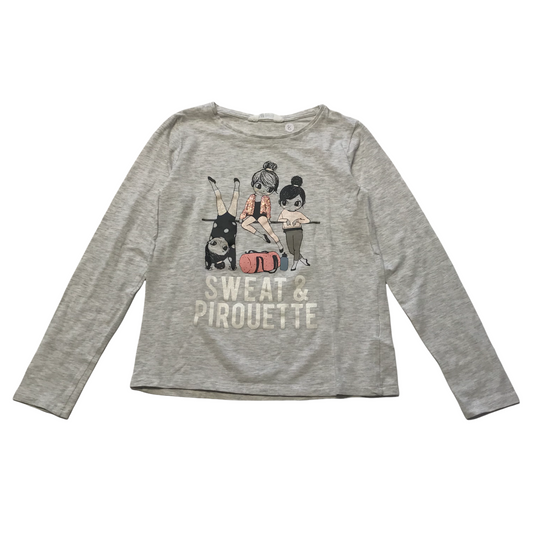 H&M Grey Sweat and Pirouette T-shirt Age 8