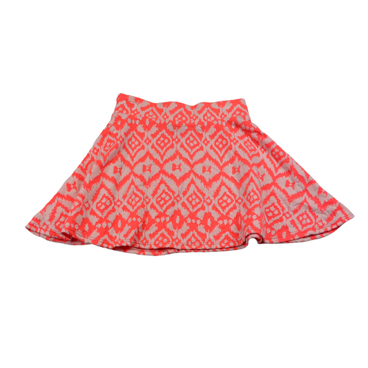 Candy Couture Bright Orange and White Pattern Skirt Age 8