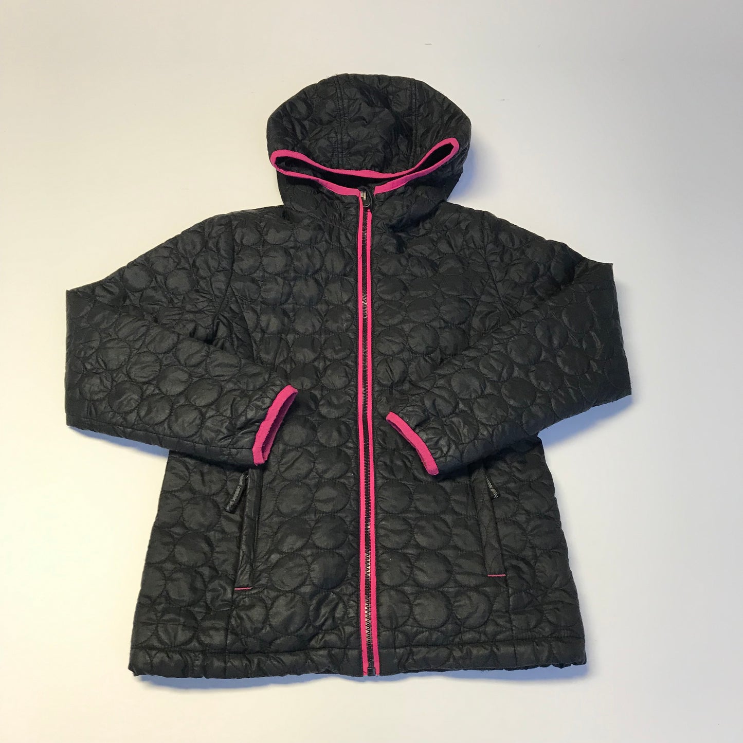 Lands' End Black Light Puffer Jacket Age 8