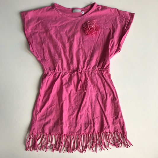 Dress - Pink With Fringe Hem - Age 8