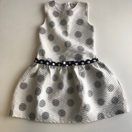 EMC White Polka Dot Dress Age 8