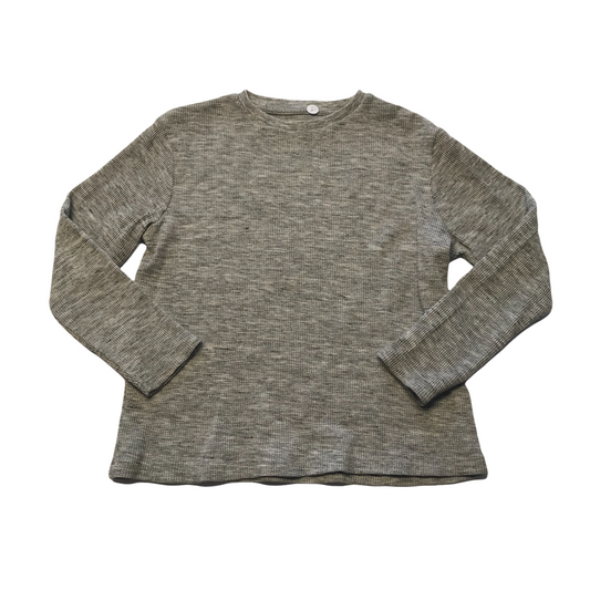 M&S Grey Plain Long Sleeve T-shirt Age 8