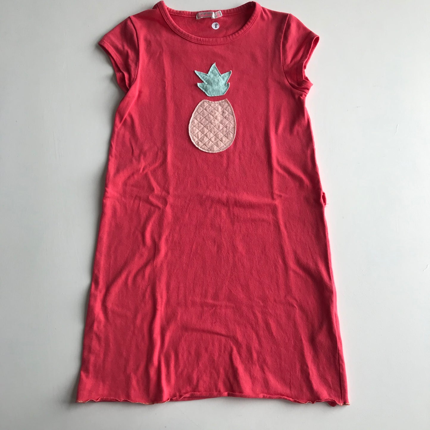 Dress - Salmon Red Pineapple - Age 8