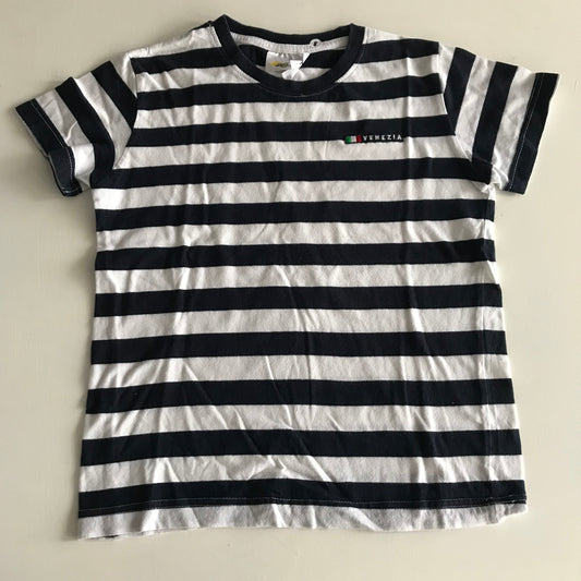 Black and White Stripy Venezia T-shirt Age 8