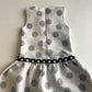 EMC White Polka Dot Dress Age 8