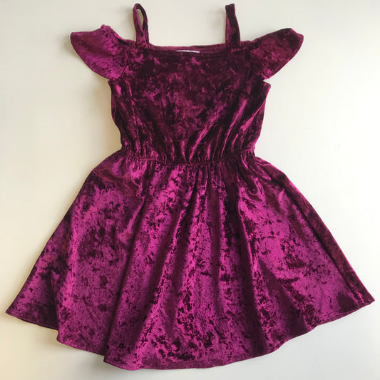 Miss-Evie Purple Velvet Dress Age 8