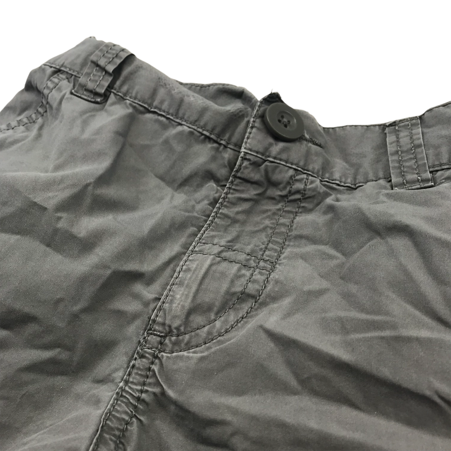 F&F Grey Plain Cargo Shorts Age 8